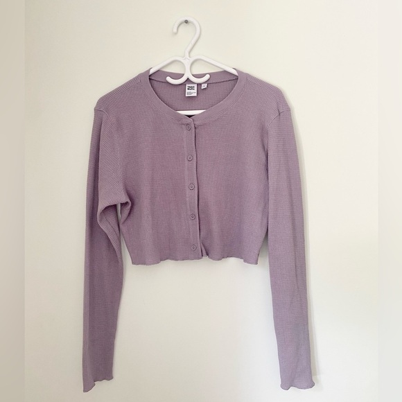 TNA Waffle Crop Cardigan - Picture 3 of 4